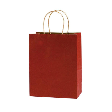 20pcs Small Kraft Paper Gift Bags with Handles for Shopping Party Favour - Light Green.
