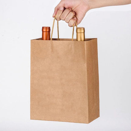 20pcs Small Kraft Paper Gift Bags with Handles for Shopping Party Favour - Light Purple.