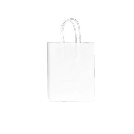 20pcs Small Kraft Paper Gift Bags with Handles for Shopping Party Favour - Yellow.