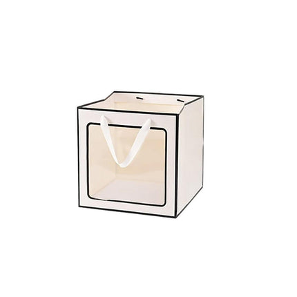 20PCS Open Window for Flower Doll Wedding Gift Transparent Square Packaging Bag - White 15-15-15cm.