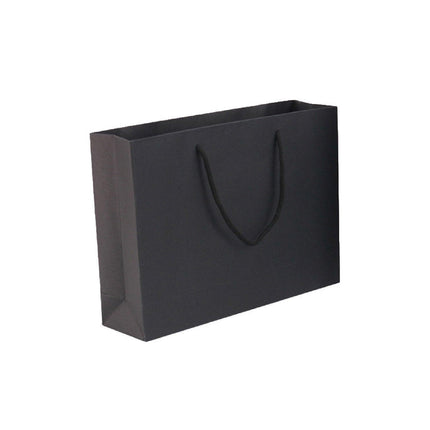25X Kraft Paper Bags Gift Shopping Bag Carry White Pink Black Bag With Handles - Pink-14-21-7.5.