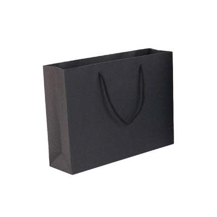 25X Kraft Paper Bags Gift Shopping Bag Carry White Pink Black Bag With Handles - Pink-14-21-7.5.
