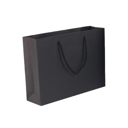 25X Kraft Paper Bags Gift Shopping Bag Carry White Pink Black Bag With Handles - Pink-14-21-7.5.