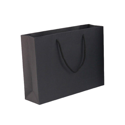 25X Kraft Paper Bags Gift Shopping Bag Carry White Pink Black Bag With Handles - Pink-14-21-7.5.