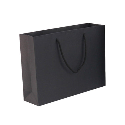 25X Kraft Paper Bags Gift Shopping Bag Carry White Pink Black Bag With Handles - Pink-14-21-7.5.