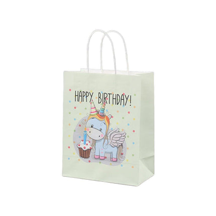 50PCS Colourful Kraft Paper Gift Bags Reusable Party Favor Bags for School Events - BDLW-18*9*23cm.