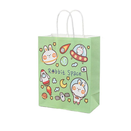 50PCS Colourful Kraft Paper Gift Bags Reusable Party Favor Bags for School Events - BDLW-18*9*23cm.