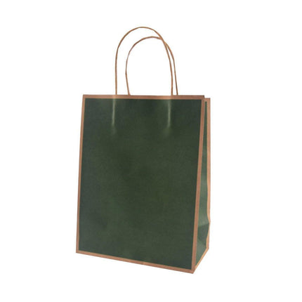 Gift Kraft Paper Bags for Packaging and Takeaway 50PCS - Black-27*32*11cm.