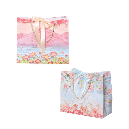 50PCS Cloud Mountain Petals Cream Wind Stereo Oil Painting Paper for Gift Wrapping - B.