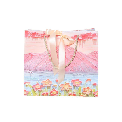 50PCS Cloud Mountain Petals Cream Wind Stereo Oil Painting Paper for Gift Wrapping - B.