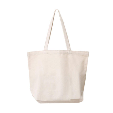 5PCS Canvas Tote Bag Cotton Blank DIY Shopping Shoulder Bags - Black 30*35cm.