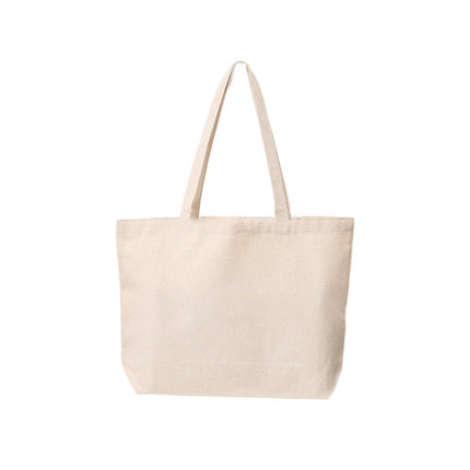 5PCS Canvas Tote Bag Cotton Blank DIY Shopping Shoulder Bags - Black 30*35cm.