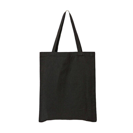5PCS Canvas Tote Bag Cotton Blank DIY Shopping Shoulder Bags - Black 30*35cm.
