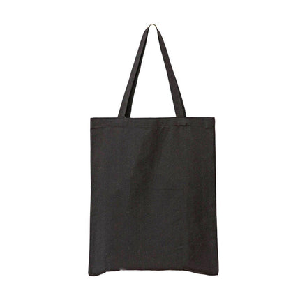 5PCS Canvas Tote Bag Cotton Blank DIY Shopping Shoulder Bags - Black 30*35cm.