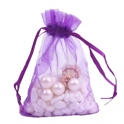 50 pcs Organza Bag Sheer Bags Jewellery Wedding Candy Packaging Sheer Bags 7*9 cm - Light Blue/50PCS.