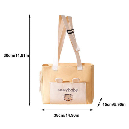 Portable Breathable Adjustable Crossbody Pet Carrier Bag Large Capacity for Pet - Beige.