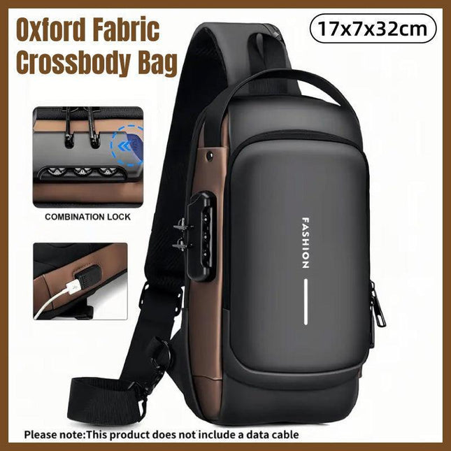 Multi-Function Password Lock Shoulder Bag Anti-Theft Crossbody Sling Bag Travel.
