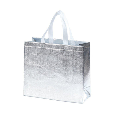 25PCS Embossed Non-Woven Tote Bag Fashion Shopping Gift Packaging Bag - Gold-40*30*12cm.