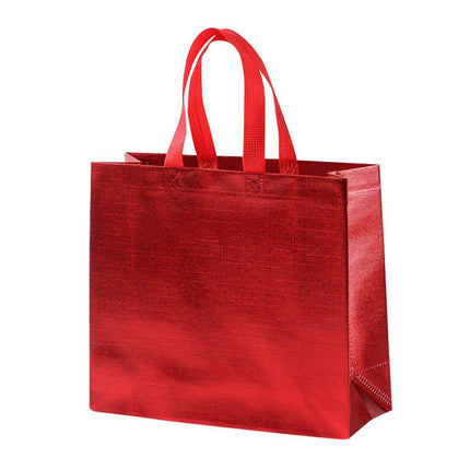 25PCS Embossed Non-Woven Tote Bag Fashion Shopping Gift Packaging Bag - Gold-40*30*12cm.