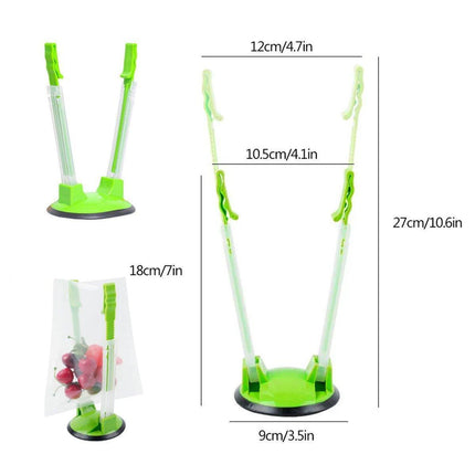 8PCS Kitchen Bag Holder Stand Plastic Storage Rack Food Storage Bag Organizer.