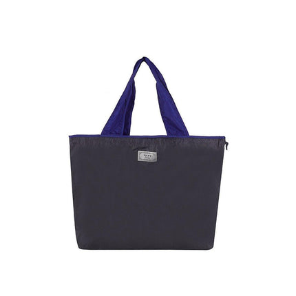 Ultra-Light Foldable Large Capacity Portable Shopping Bag with Drawstring Mouth - Lake Blue - S.