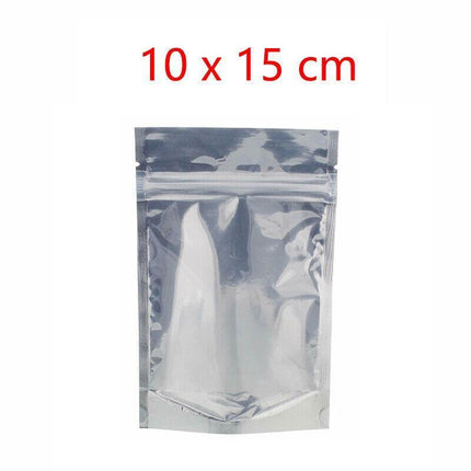 Clear Aluminum Foil Mylar Stand Up Retail Bags Zip Lock Pouches Pouch Packaging - 16*24+4CM-50PCS.