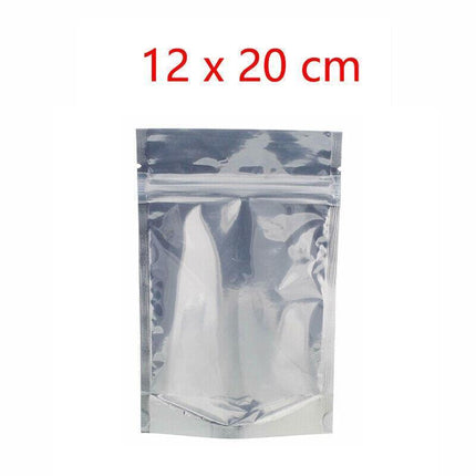 Clear Aluminum Foil Mylar Stand Up Retail Bags Zip Lock Pouches Pouch Packaging - 20*30+4CM-50PCS.