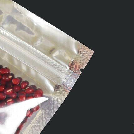Clear Aluminum Foil Mylar Stand Up Retail Bags Zip Lock Pouches Pouch Packaging - 9*14+3CM-50PCS.