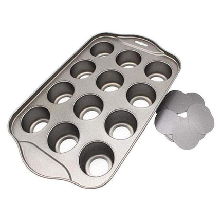 12 Cups Individual Mini Cheesecake Pan with Loose Base.