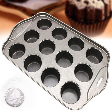 12 Cups Individual Mini Cheesecake Pan with Loose Base.