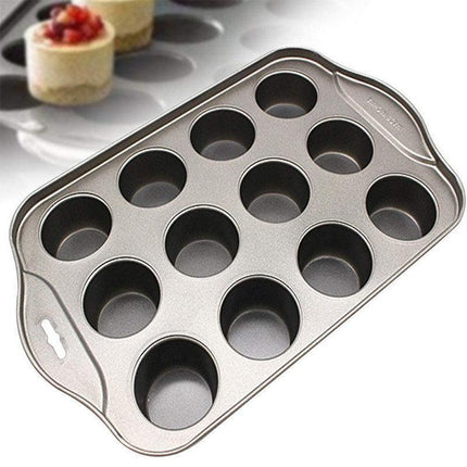 12 Cups Individual Mini Cheesecake Pan with Loose Base.