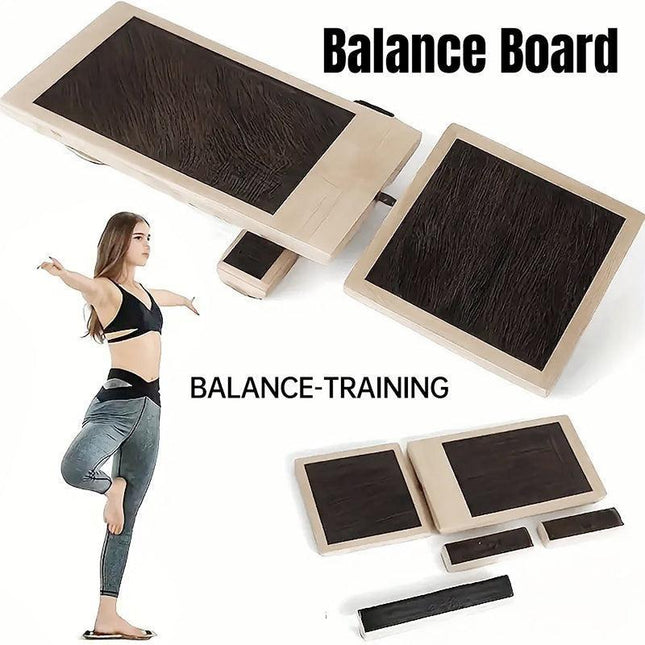 Wooden Yoga Foot Stretching Balance Board Training New Ballet Single Leg Balance.