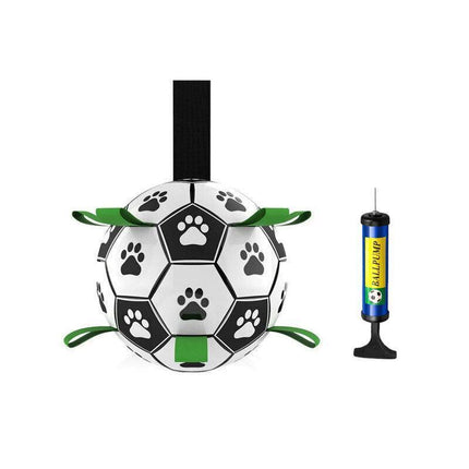Interactive Pet Football Dog Toys Grab Tabs Outdoor Training Soccer Chew Balls.