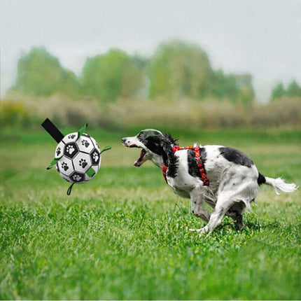 Interactive Pet Football Dog Toys Grab Tabs Outdoor Training Soccer Chew Balls.