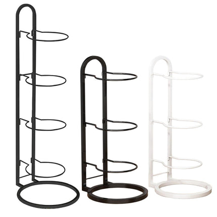 3/4Tier Basketball Stand Ball Organizer Storage Rack Basketball Equipment Holder - Black-4 Layers.