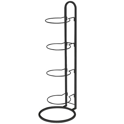 3/4Tier Basketball Stand Ball Organizer Storage Rack Basketball Equipment Holder - Black-4 Layers.