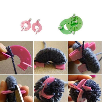 8Pcs Pompom Maker Kit 3.5/5.5/7/9Cm 4 Sizes Knitting L-Oom Diy Pom Pom Maker.