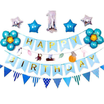 45-50 Pcs Happy Birthday 3D Unicorn Decoration Balloons Diy Decor Party Set - 07.