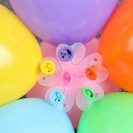 Balloon Clips H V Clip Tie Filled Helium Air Balloons Wedding Party Decoration - 50X Round shaped.
