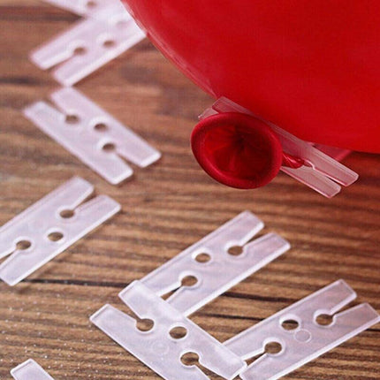Balloon Clips H V Clip Tie Filled Helium Air Balloons Wedding Party Decoration - 50X Round shaped.