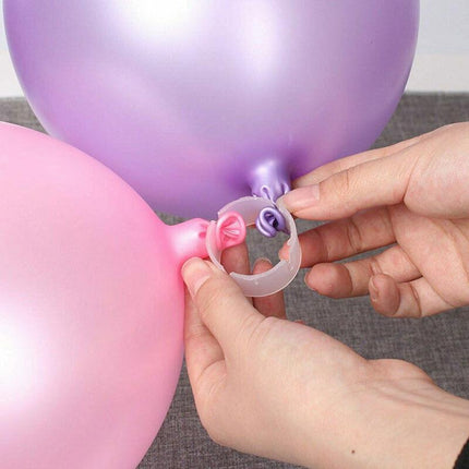 Balloon Clips H V Clip Tie Filled Helium Air Balloons Wedding Party Decoration - 50X Round shaped.
