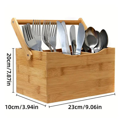 Portable Bamboo Storage Box Fruit Basket Organizer Multi Purpose Storage Basket.