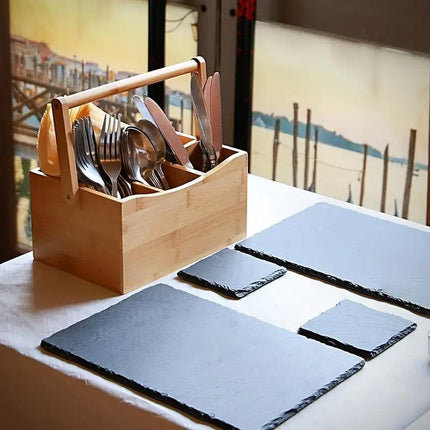 Portable Bamboo Storage Box Fruit Basket Organizer Multi Purpose Storage Basket.