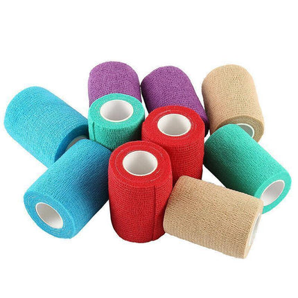 12 Pack Self Adhesive Cohesive Wrap Bandage for Pets and Everyday Protection - 12PCS(5CM*4.5M).