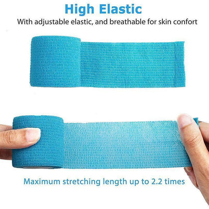 12 Pack Self Adhesive Cohesive Wrap Bandage for Pets and Everyday Protection - 12PCS(5CM*4.5M).