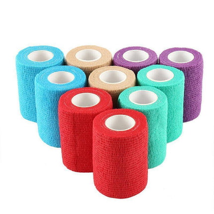 12 Pack Self Adhesive Cohesive Wrap Bandage for Pets and Everyday Protection - 12PCS(5CM*4.5M).