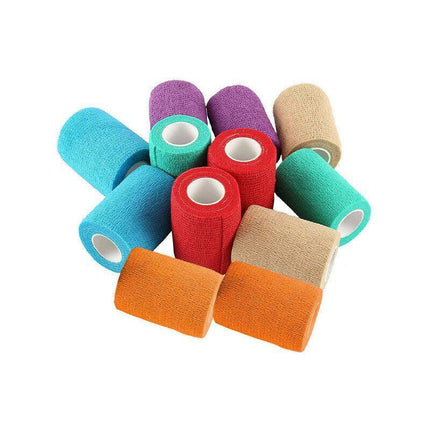 12 Pack Self Adhesive Cohesive Wrap Bandage for Pets and Everyday Protection - 12PCS(5CM*4.5M).