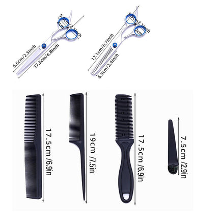 11pcs Hair Cutting Scissors Set Professional Hairdressing Scissors Barber Tools.
