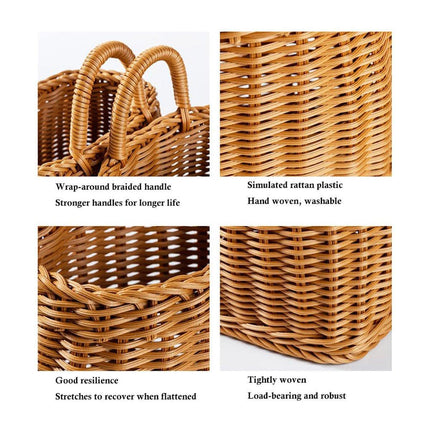 Vintage Wall Hanging Basket Kitchen Storage Basket Small Flower Basket Organizer - 15cm.