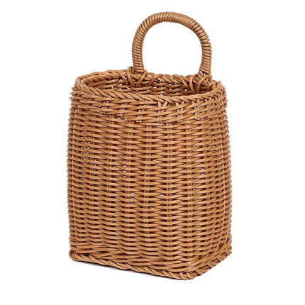 Vintage Wall Hanging Basket Kitchen Storage Basket Small Flower Basket Organizer - 15cm.